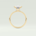 2.0 CT Oval Cut Half Bezel Solitaire Lab-Grown Diamond Engagement Ring 6