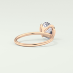 2.0 CT Oval Cut Half Bezel Solitaire Lab-Grown Diamond Engagement Ring 8