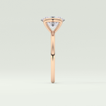 2.0 CT Oval Cut Half Bezel Solitaire Lab-Grown Diamond Engagement Ring 10