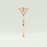 2.0 CT Oval Cut Half Bezel Solitaire Lab-Grown Diamond Engagement Ring 10