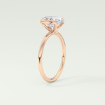 2.0 CT Oval Cut Half Bezel Solitaire Lab-Grown Diamond Engagement Ring 11