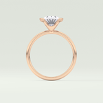 2.0 CT Oval Cut Half Bezel Solitaire Lab-Grown Diamond Engagement Ring 12