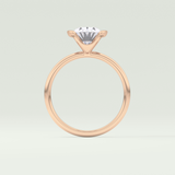 2.0 CT Oval Cut Half Bezel Solitaire Lab-Grown Diamond Engagement Ring 12