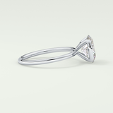 2.0 CT Oval Cut Half Bezel Solitaire Lab-Grown Diamond Engagement Ring 15
