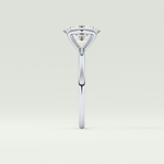 2.0 CT Oval Cut Half Bezel Solitaire Lab-Grown Diamond Engagement Ring 16