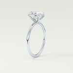 2.0 CT Oval Cut Half Bezel Solitaire Lab-Grown Diamond Engagement Ring 17