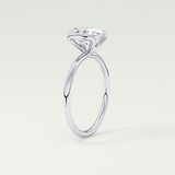 2.0 CT Oval Cut Half Bezel Solitaire Lab-Grown Diamond Engagement Ring 17