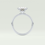 2.0 CT Oval Cut Half Bezel Solitaire Lab-Grown Diamond Engagement Ring 18