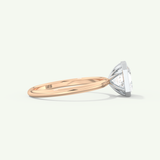 2.0 CT Asscher Cut Bezel Two Tone Lab-Grown Diamond Engagement Ring