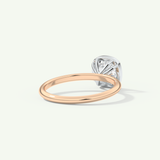 2.0 CT Cushion Cut Bezel Two Tone Lab-Grown Diamond Engagement Ring