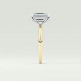 2.0 CT  Emerald Cut Bezel Solitaire Moissanite Engagement Ring 4