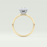 2.0 CT  Emerald Cut Bezel Solitaire Moissanite Engagement Ring 6