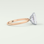 2.0 CT Emerald Cut Bezel Lab Grown Diamond Engagement Ring