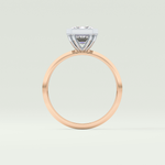 2.0 CT Emerald Cut Bezel Lab Grown Diamond Engagement Ring