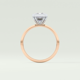 2.0 CT  Emerald Cut Bezel Solitaire Moissanite Engagement Ring 12
