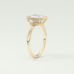 2.0 CT Emerald Cut Bezel Solitaire Lab-Grown Diamond Engagement Ring 5