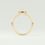2.0 CT Emerald Cut Bezel Solitaire Lab-Grown Diamond Engagement Ring 6