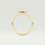 2.0 CT Emerald Cut Bezel Solitaire Lab-Grown Diamond Engagement Ring 6