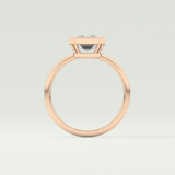 2.0 CT Emerald Cut Bezel Solitaire Lab-Grown Diamond Engagement Ring 12