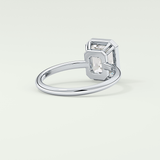 2.0 CT Emerald Cut Bezel Solitaire Lab-Grown Diamond Engagement Ring 14
