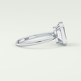 2.0 CT Emerald Cut Bezel Solitaire Lab-Grown Diamond Engagement Ring 15