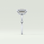 2.0 CT Emerald Cut Bezel Solitaire Lab-Grown Diamond Engagement Ring 16