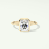 2.0 CT Radiant Cut Bezel Solitaire Lab-Grown Diamond Engagement Ring 1