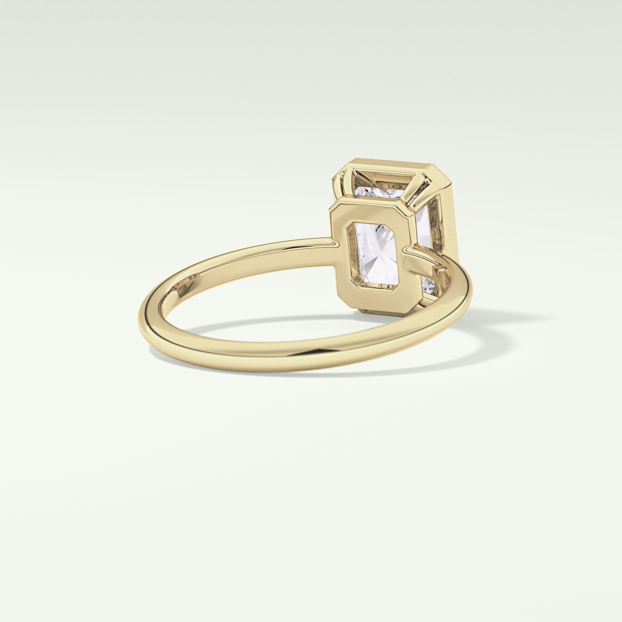 2.0 CT Radiant Cut Bezel Solitaire Lab-Grown Diamond Engagement Ring 2
