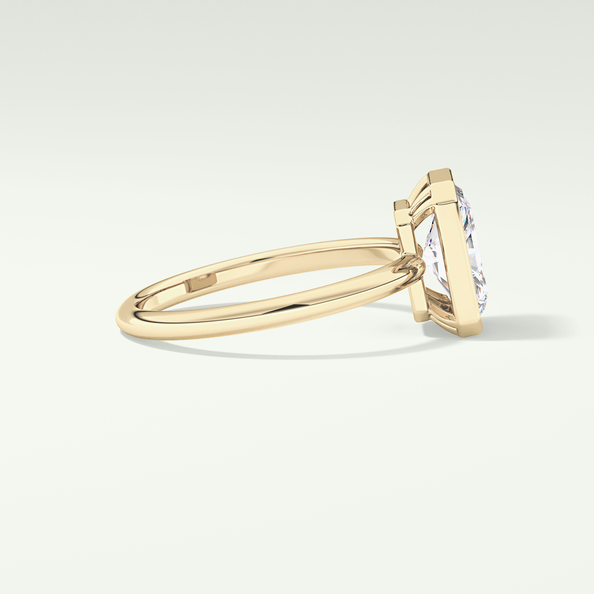 2.0 CT Radiant Cut Bezel Solitaire Lab-Grown Diamond Engagement Ring 3