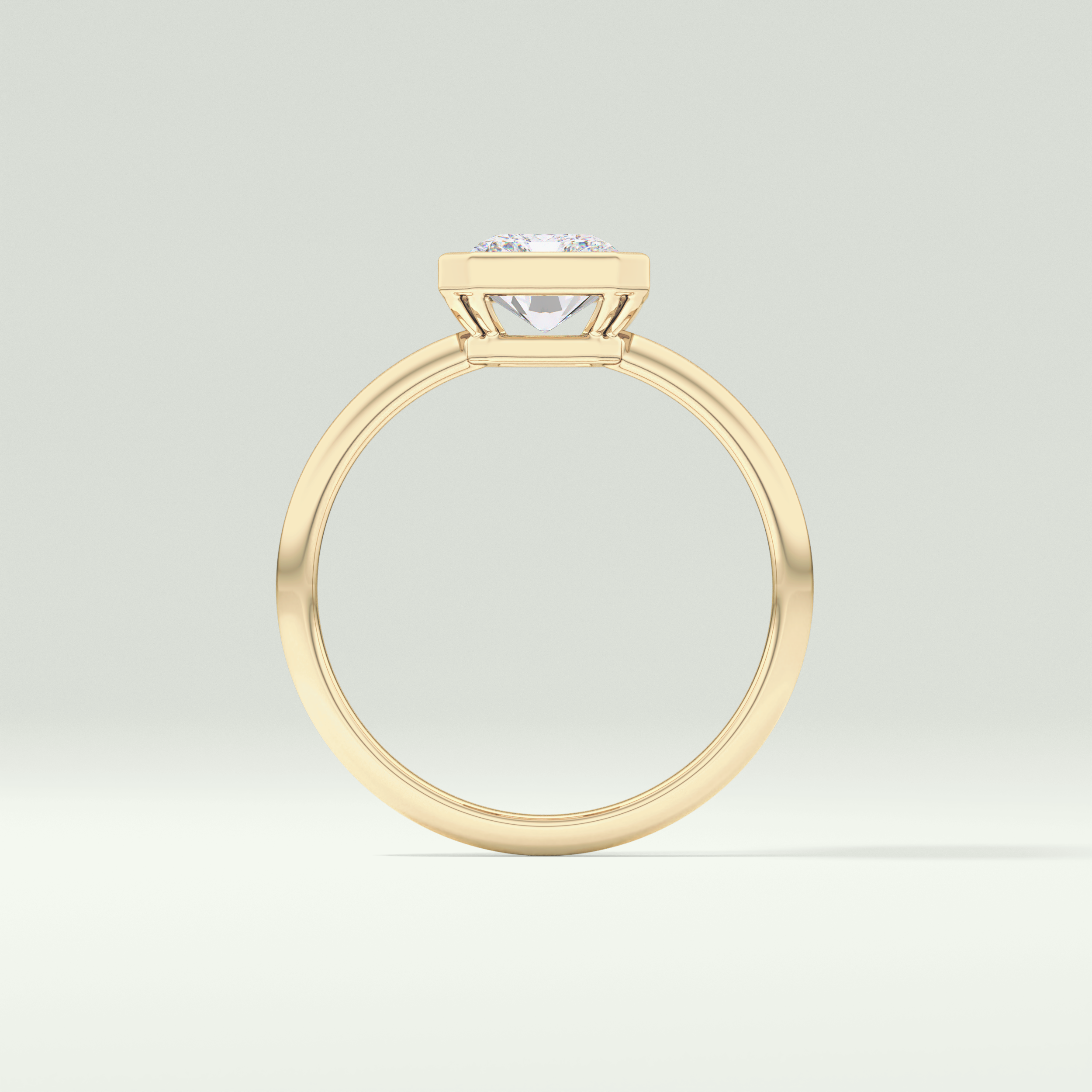 2.0 CT Radiant Cut Bezel Solitaire Lab-Grown Diamond Engagement Ring 6