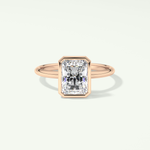 2.0 CT Radiant Cut Bezel Solitaire Lab-Grown Diamond Engagement Ring 7