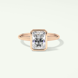 2.0 CT Radiant Cut Bezel Solitaire Lab-Grown Diamond Engagement Ring 7
