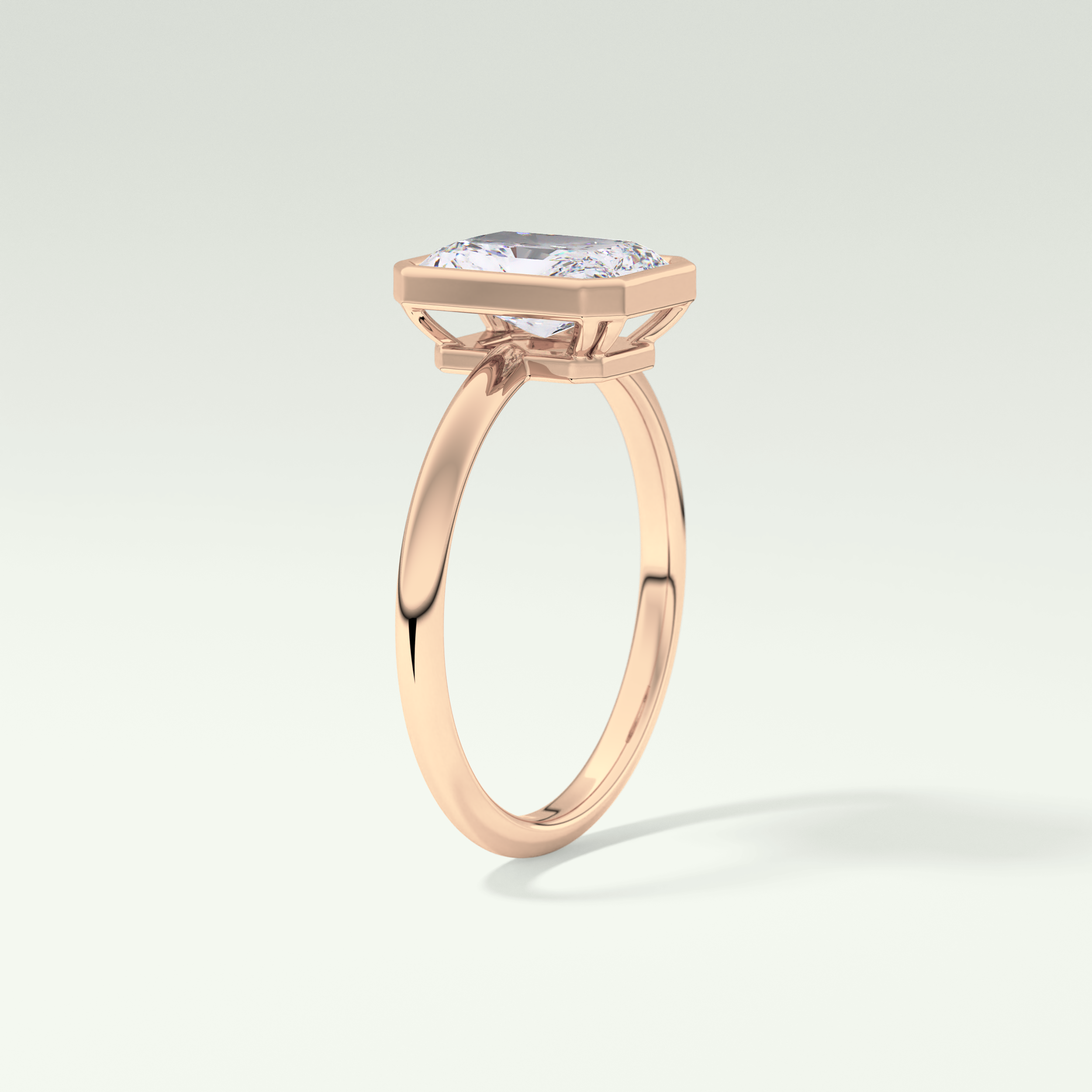 2.0 CT Radiant Cut Bezel Solitaire Lab-Grown Diamond Engagement Ring 11