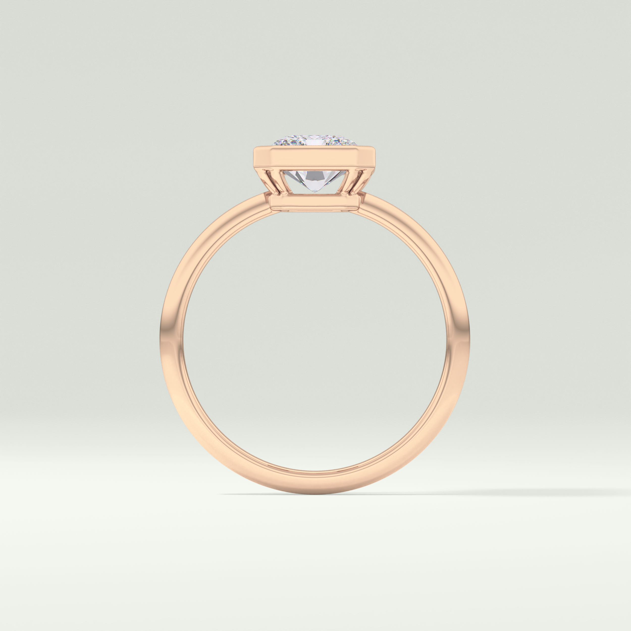 2.0 CT Radiant Cut Bezel Solitaire Lab-Grown Diamond Engagement Ring 12