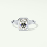 2.0 CT Radiant Cut Bezel Solitaire Lab-Grown Diamond Engagement Ring 13