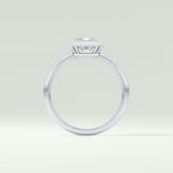 2.0 CT Radiant Cut Bezel Solitaire Lab-Grown Diamond Engagement Ring 18