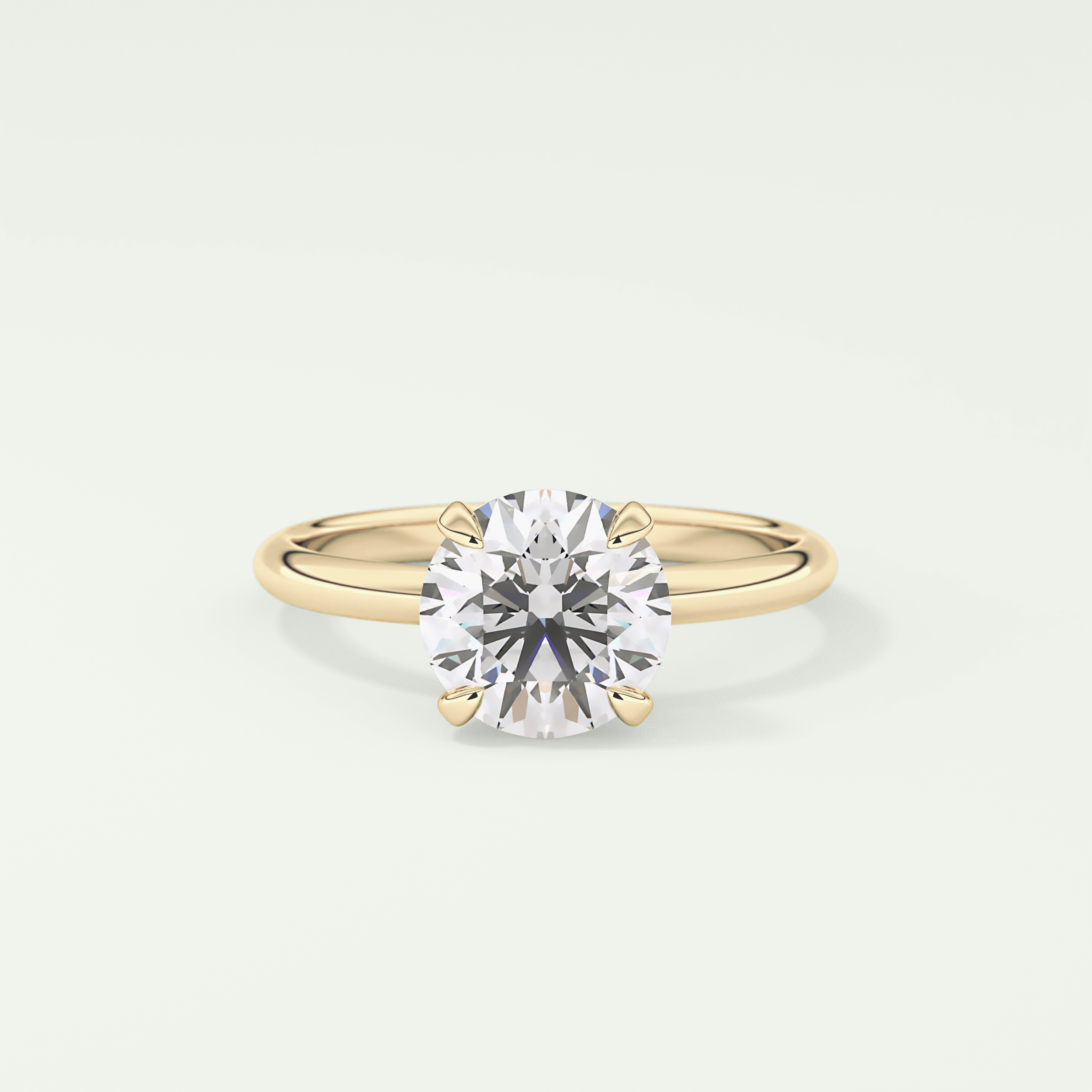 2.0 CT Round Cut Solitaire Lab-Grown Diamond Engagement Ring 1