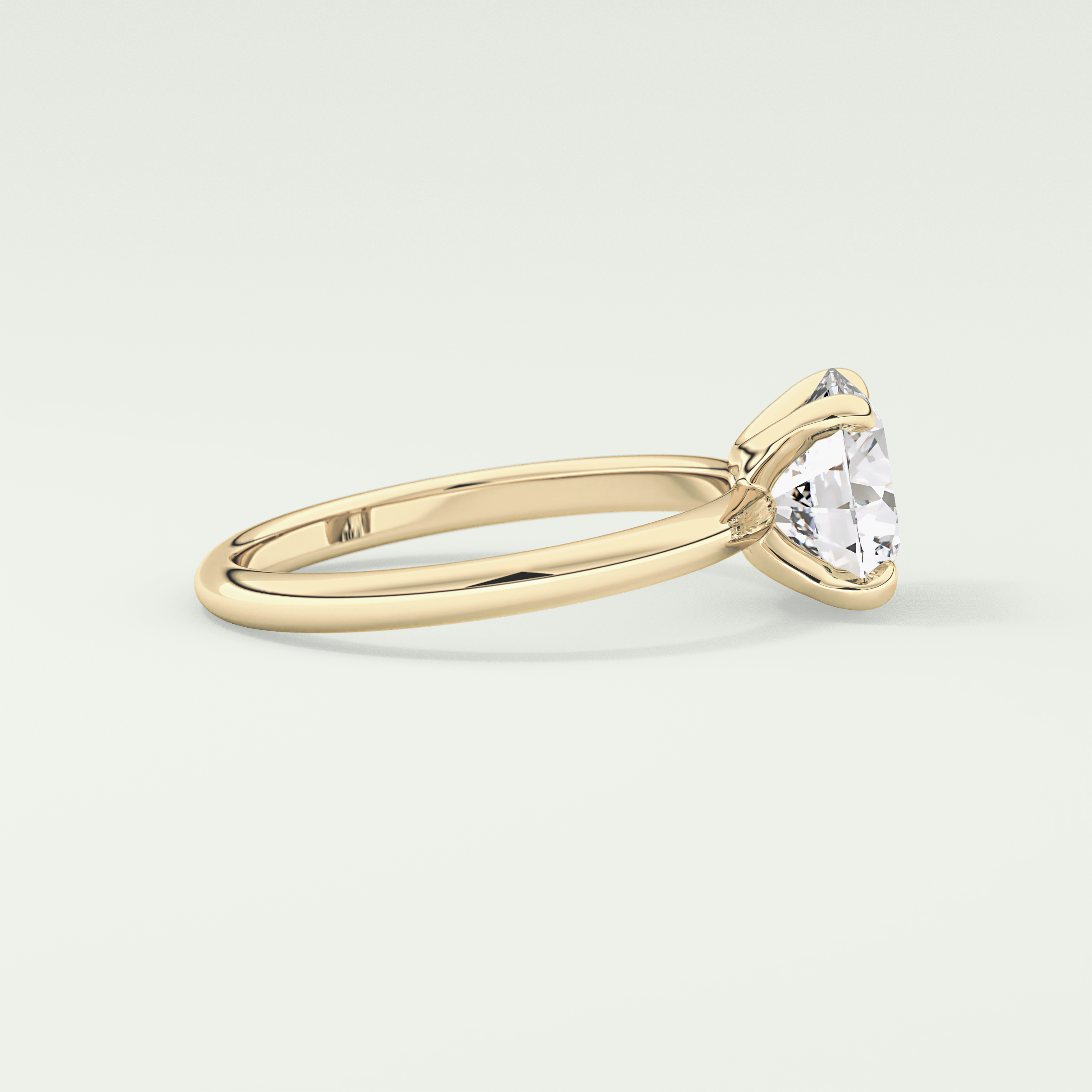 2.0 CT Round Cut Solitaire Lab-Grown Diamond Engagement Ring 3
