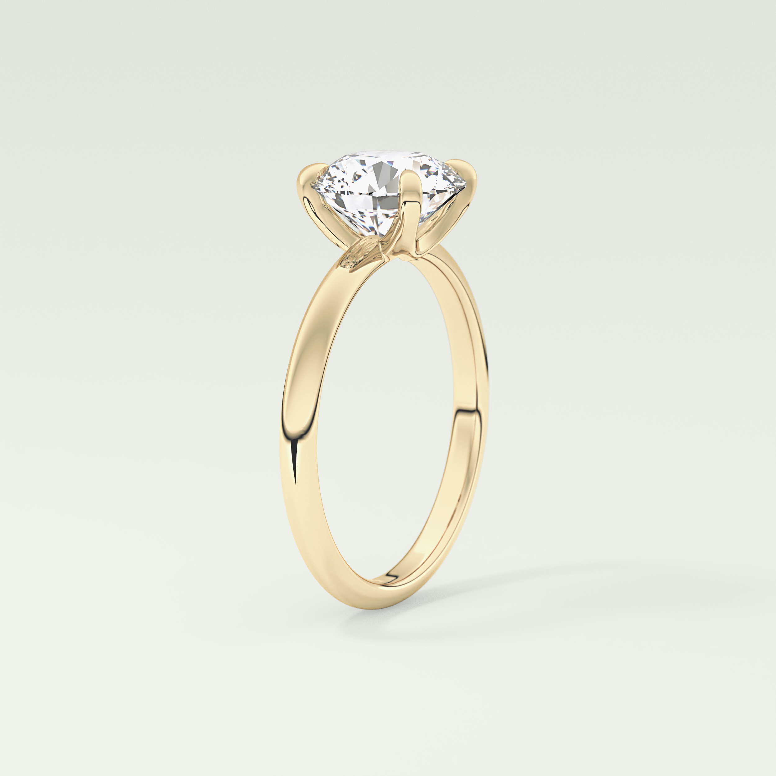 2.0 CT Round Cut Solitaire Lab-Grown Diamond Engagement Ring 5