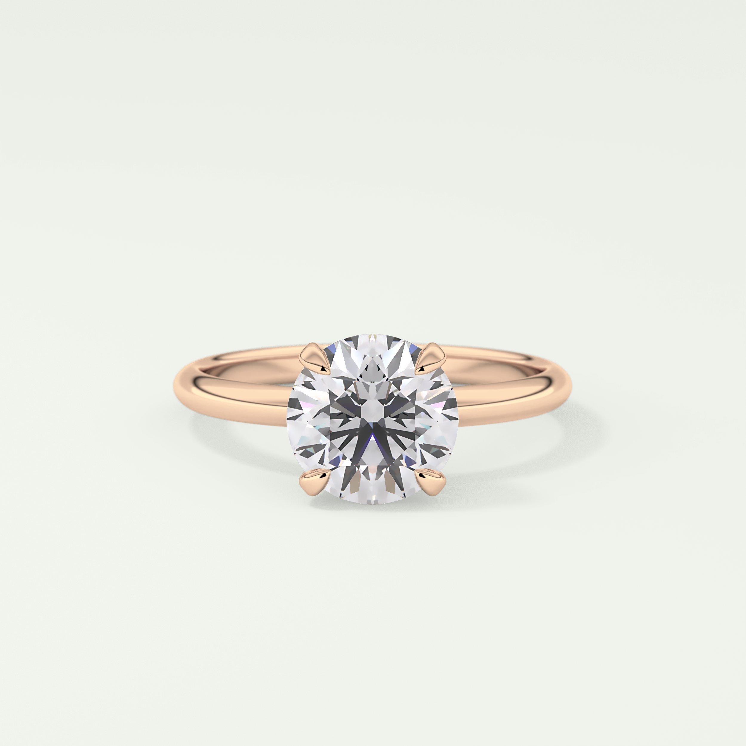 2.0 CT Round Cut Solitaire Lab-Grown Diamond Engagement Ring 7