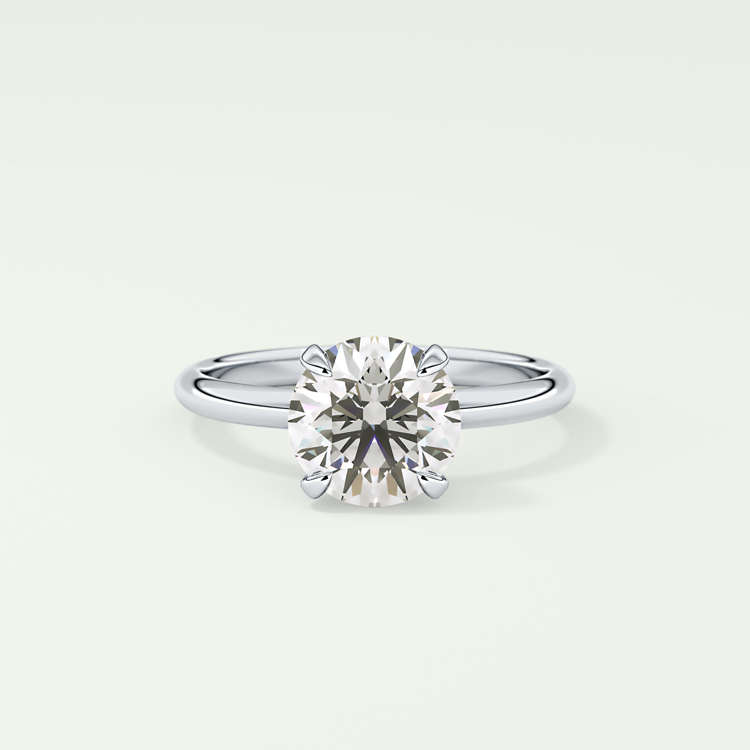 2.0 CT Round Cut Solitaire Lab-Grown Diamond Engagement Ring 13