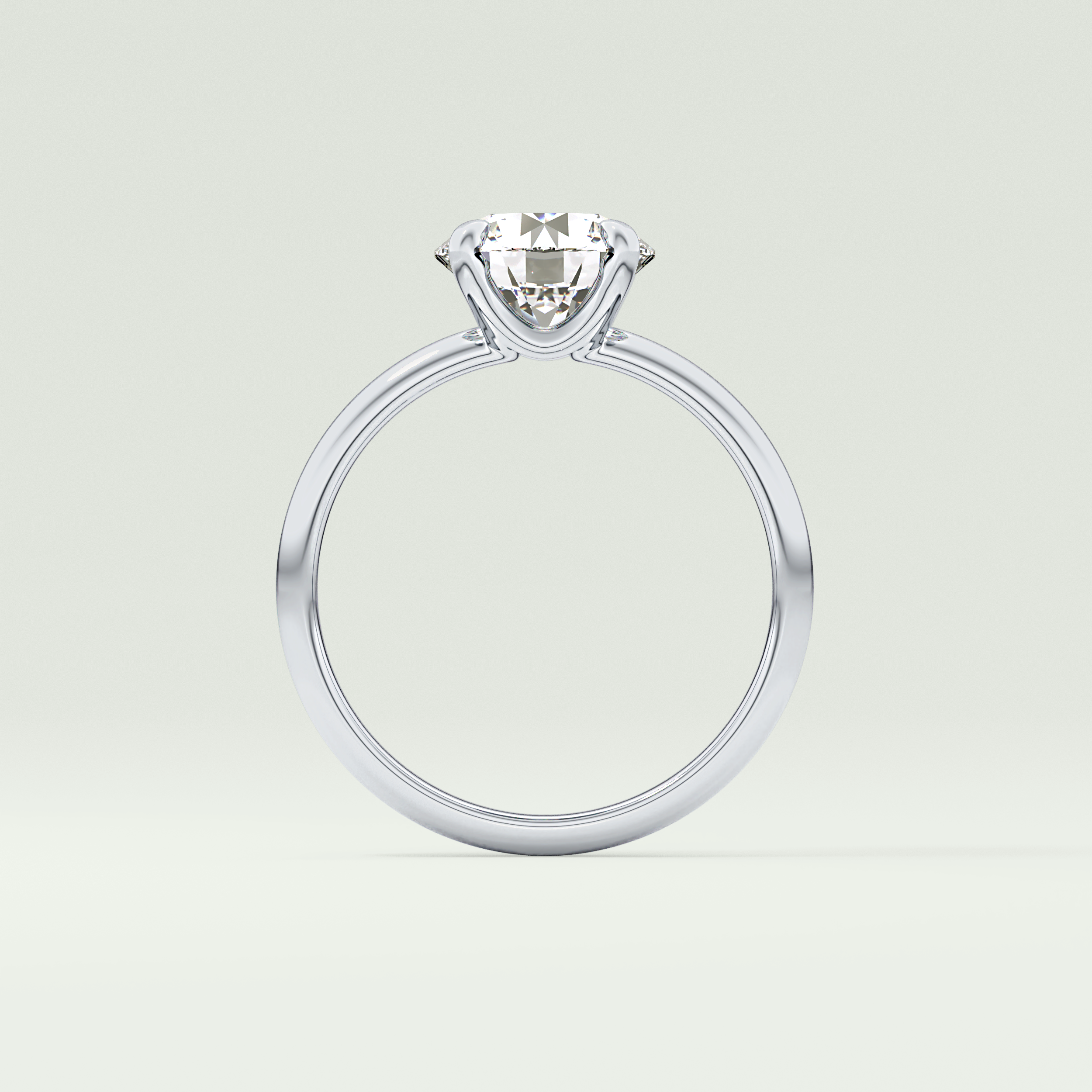 2.0 CT Round Cut Solitaire Lab-Grown Diamond Engagement Ring 18
