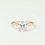 2.0 CT Oval Cut Solitaire Lab-Grown Diamond Engagement Ring 1