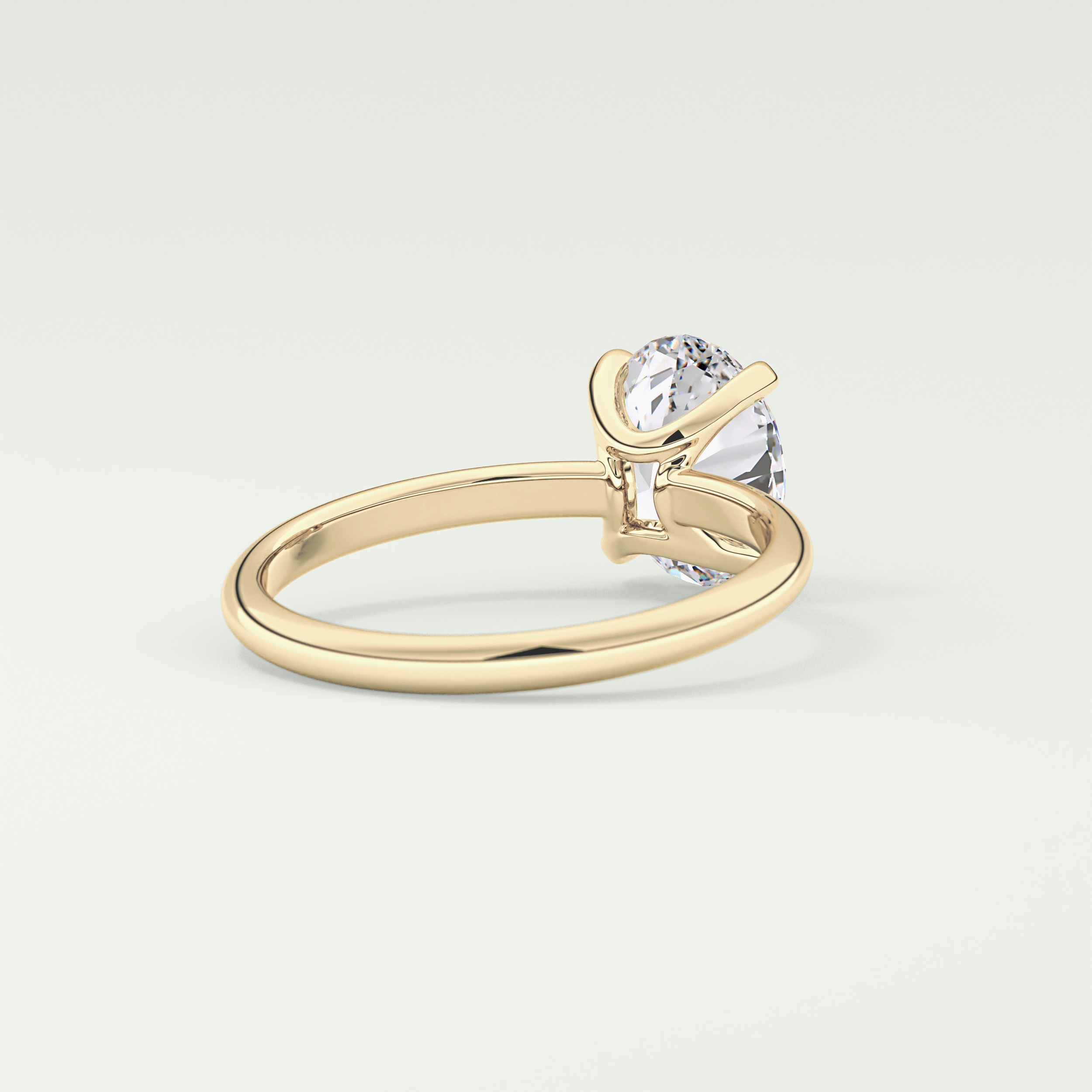 2.0 CT Oval Cut Solitaire Lab-Grown Diamond Engagement Ring 2