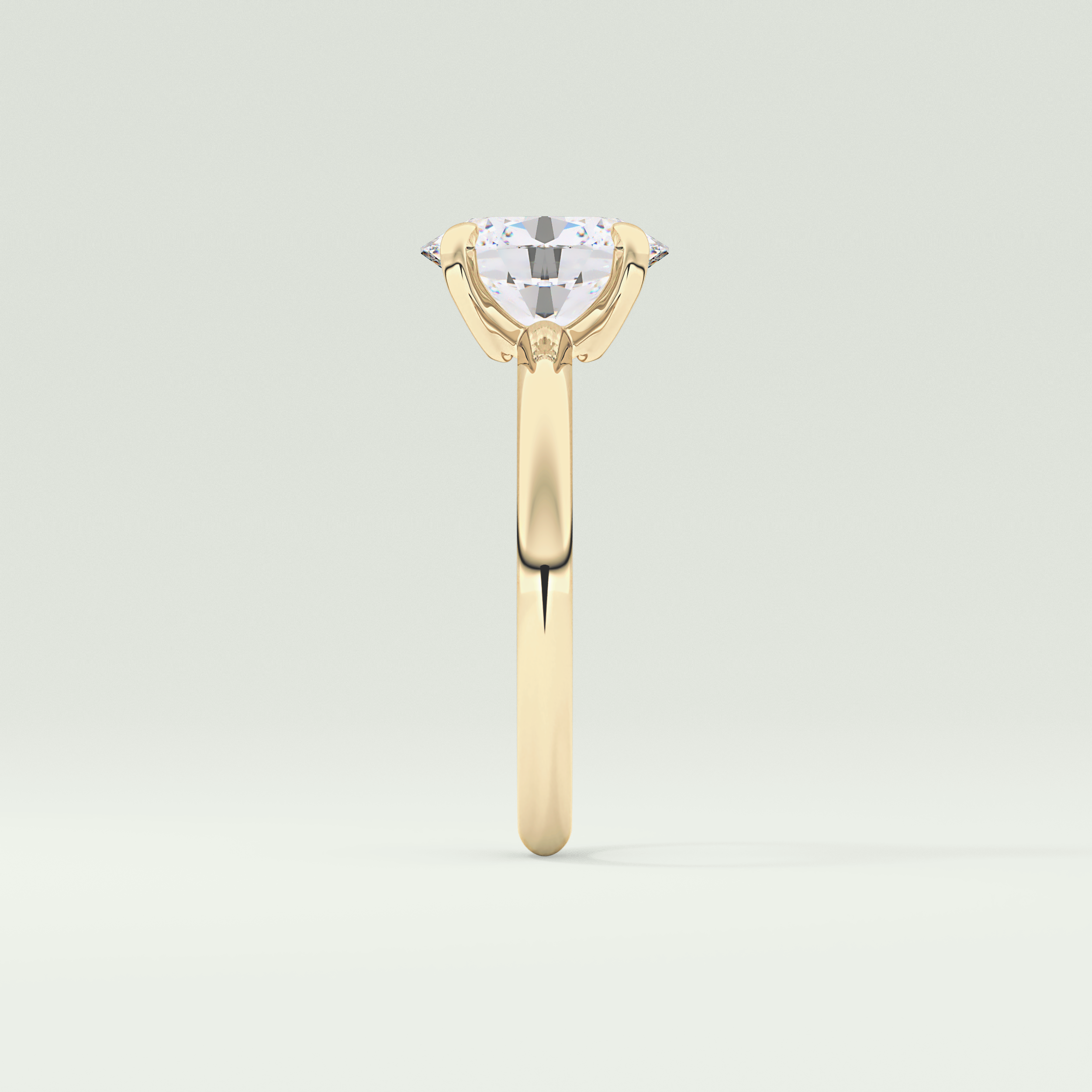 2.0 CT Oval Cut Solitaire Lab-Grown Diamond Engagement Ring 4