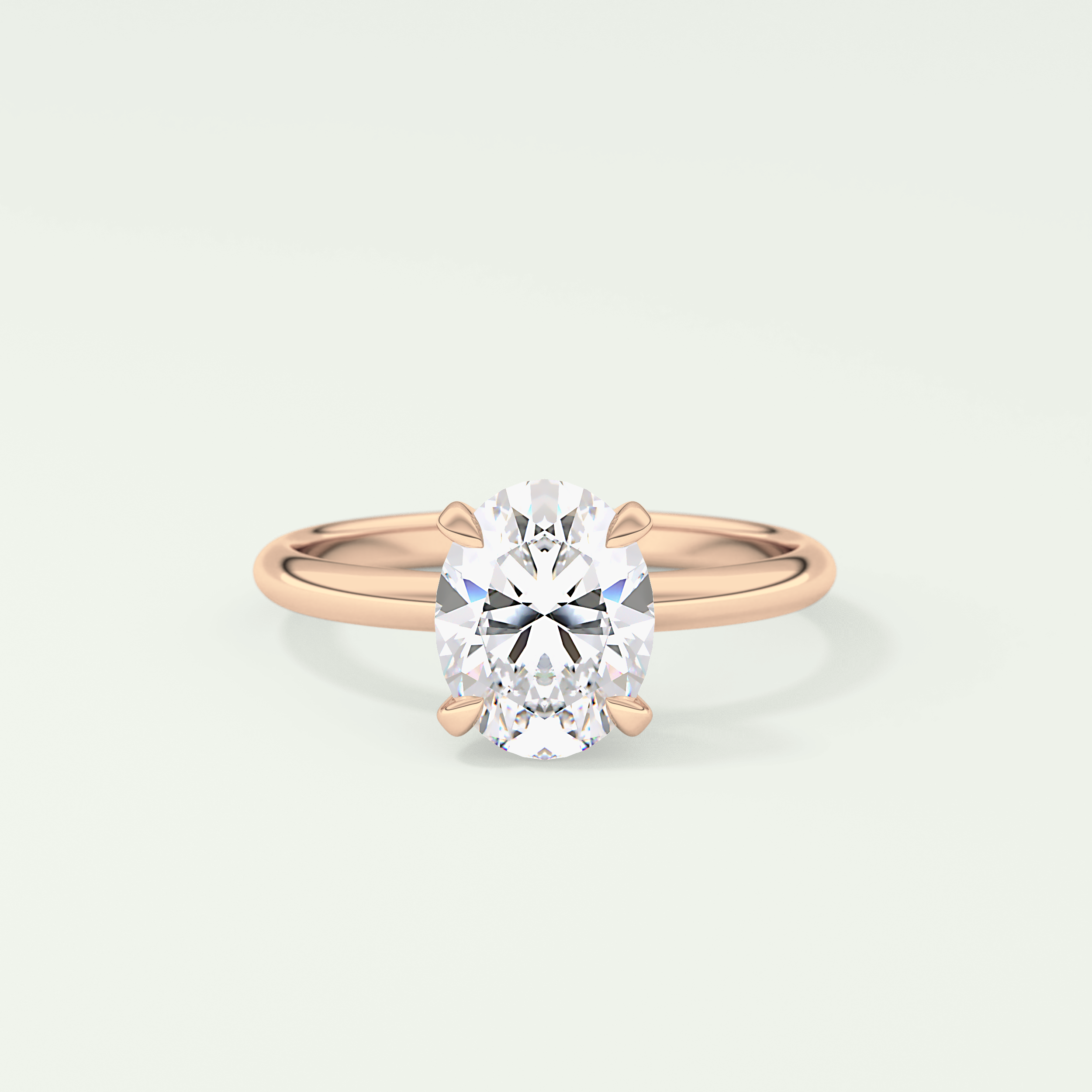2.0 CT Oval Cut Solitaire Lab-Grown Diamond Engagement Ring 7
