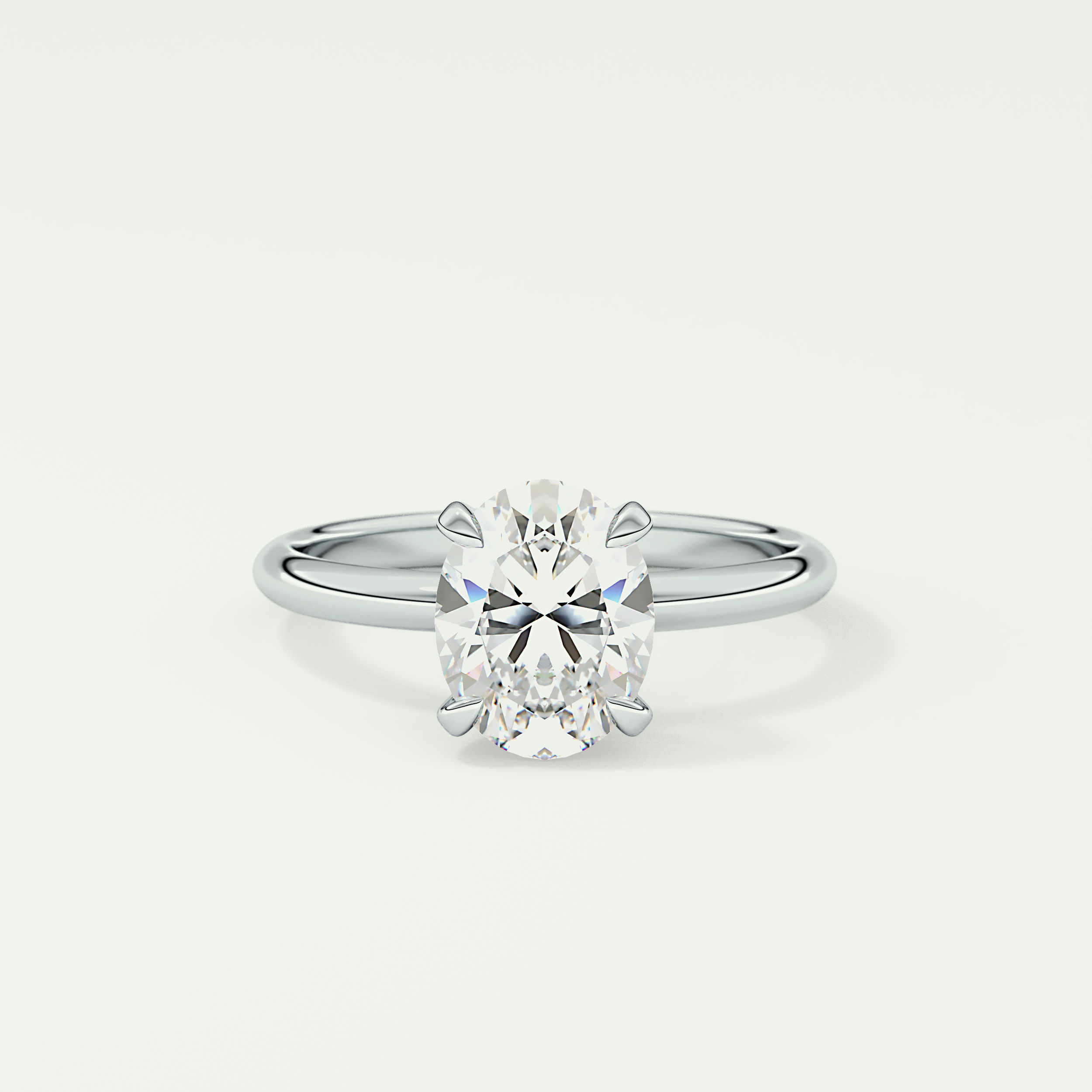 2.0 CT Oval Cut Solitaire Lab-Grown Diamond Engagement Ring 13