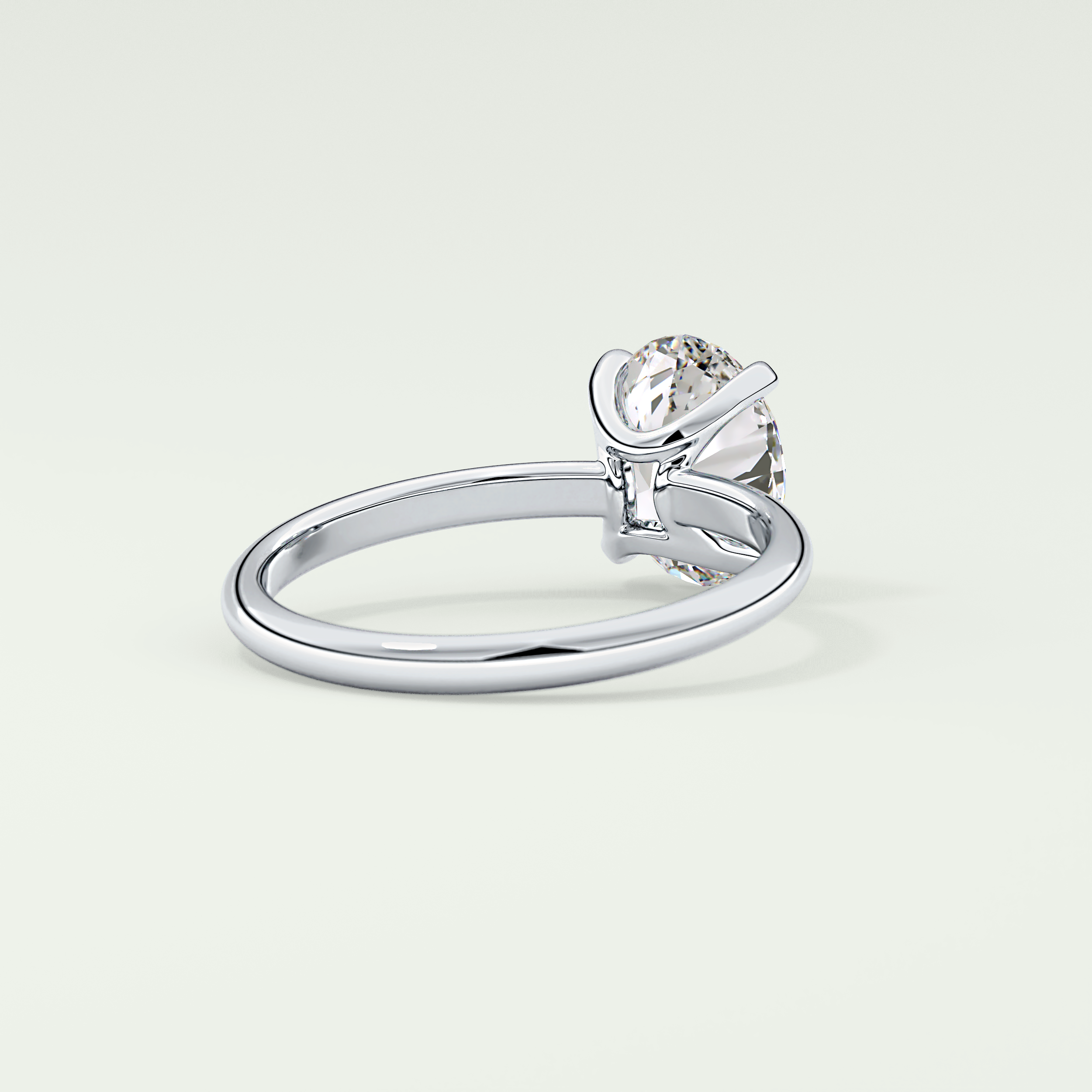 2.0 CT Oval Cut Solitaire Lab-Grown Diamond Engagement Ring 14