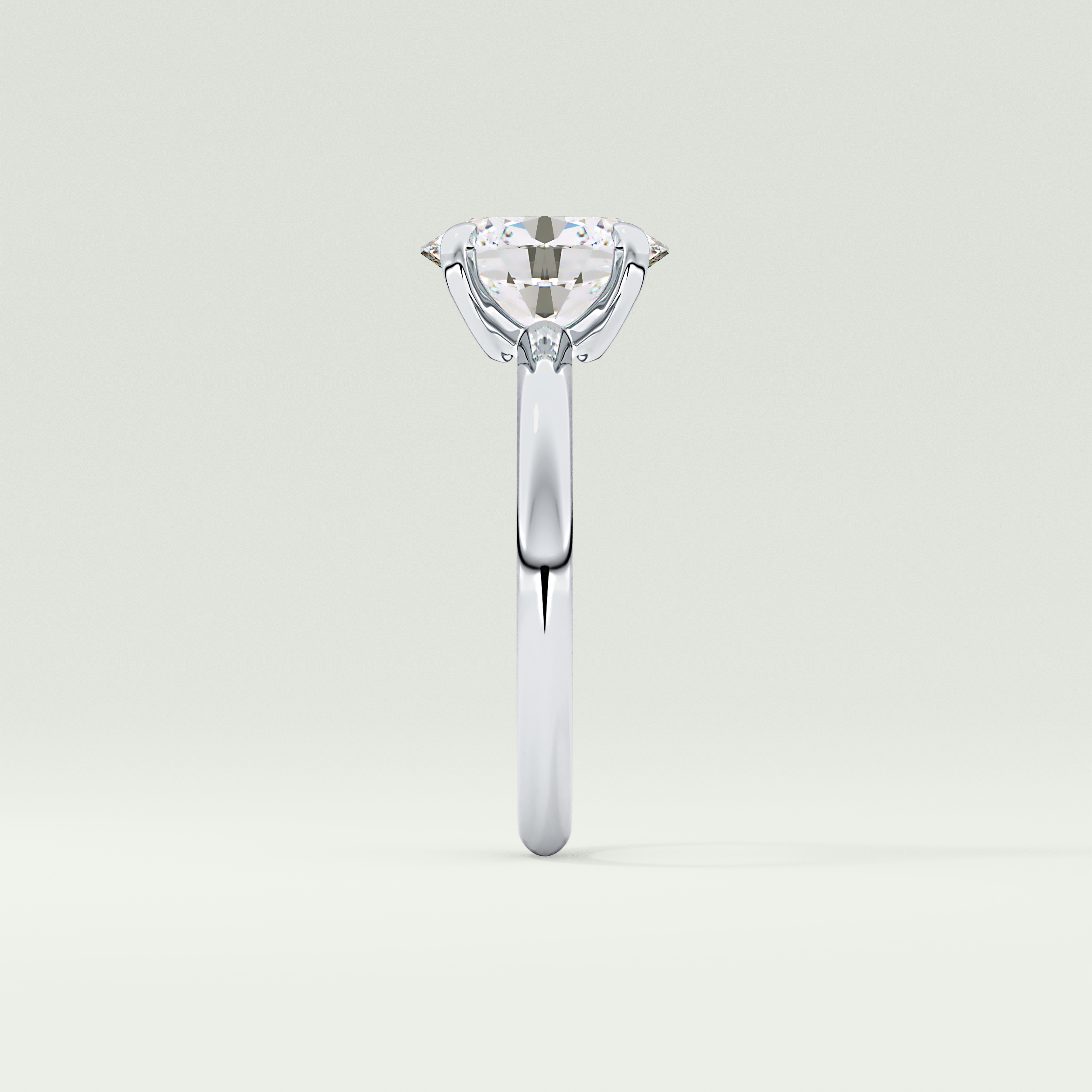 2.0 CT Oval Cut Solitaire Lab-Grown Diamond Engagement Ring 16