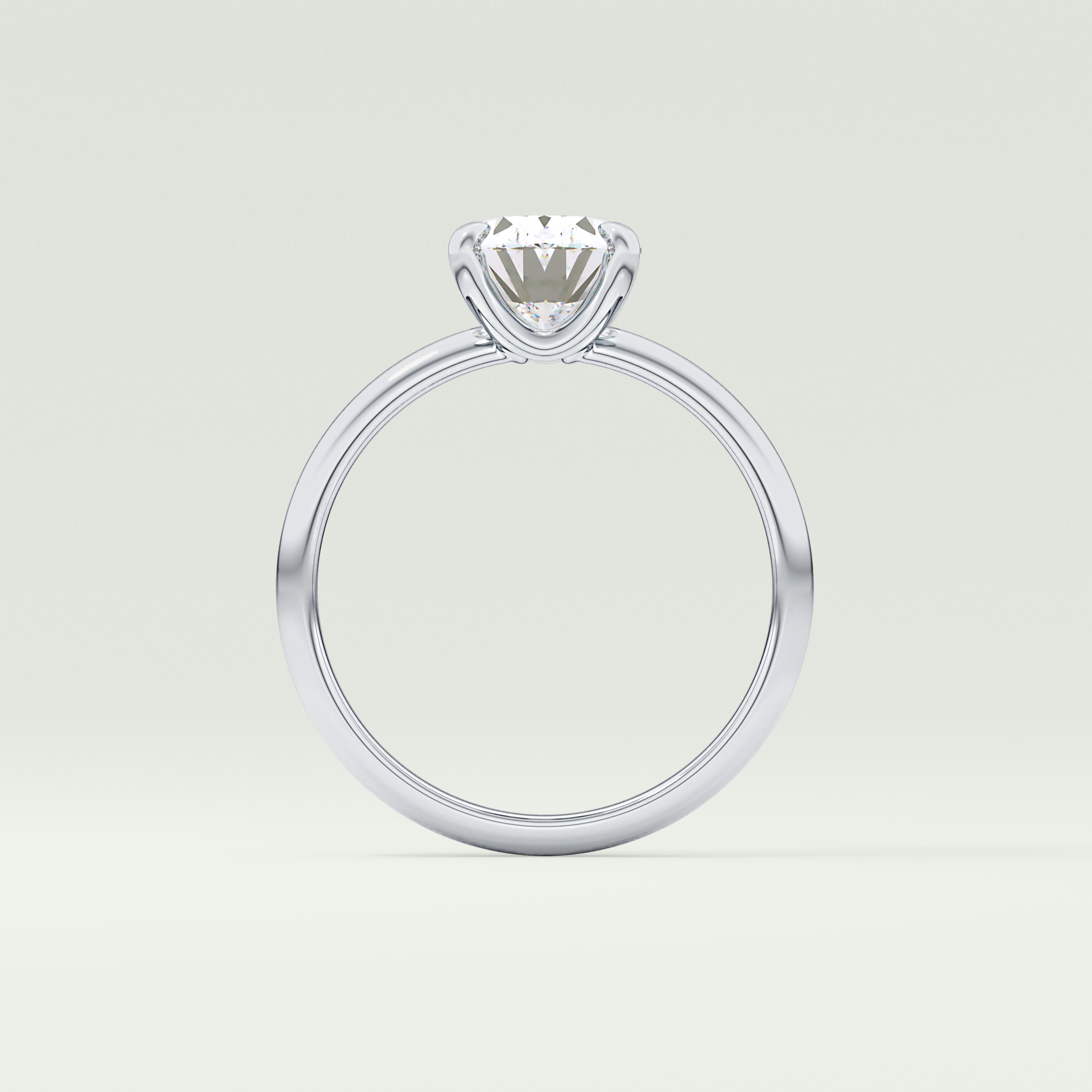 2.0 CT Oval Cut Solitaire Lab-Grown Diamond Engagement Ring 18